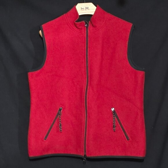 Austrian 100% New Wool Women's Vest - Made in Austria - Red -  Sz 38* - Picture 1 of 4